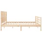 vidaXL Massivholzbett mit Kopfteil 200x200 cm vidaXL Massivholzbett mit Kopfteil 200x200 cm