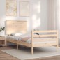 vidaXL Massivholzbett mit Kopfteil 100x200 cm vidaXL Massivholzbett mit Kopfteil 100x200 cm