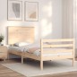 vidaXL Massivholzbett mit Kopfteil 100x200 cm vidaXL Massivholzbett mit Kopfteil 100x200 cm