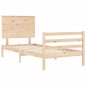 vidaXL Massivholzbett mit Kopfteil 100x200 cm vidaXL Massivholzbett mit Kopfteil 100x200 cm