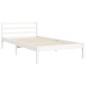 vidaXL Massivholzbett mit Kopfteil Weiß 100x200 cm vidaXL Massivholzbett mit Kopfteil Weiß 100x200 cm