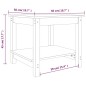 vidaXL Couchtisch Weiß 50x50x45 cm Massivholz Kiefer vidaXL Couchtisch Weiß 50x50x45 cm Massivholz Kiefer