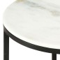 vidaXL Couchtisch Weiß und Schwarz Ø50 cm Echter Marmor vidaXL Couchtisch Weiß und Schwarz Ø50 cm Echter Marmor