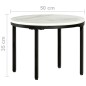 vidaXL Couchtisch Weiß und Schwarz Ø50 cm Echter Marmor vidaXL Couchtisch Weiß und Schwarz Ø50 cm Echter Marmor