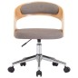 vidaXL Drehbare Esszimmerstühle 4 Stk. Taupe Bugholz und Stoff vidaXL Drehbare Esszimmerstühle 4 Stk. Taupe Bugholz und Stoff