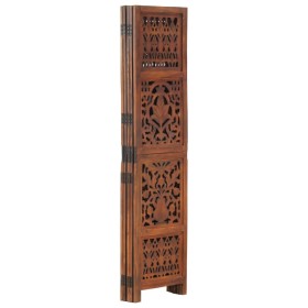vidaXL 5-tlg. Raumteiler Handgeschnitzt Braun 200×165 cm Mangoholz