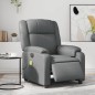 vidaXL Massagesessel Elektrisch Grau Kunstleder vidaXL Massagesessel Elektrisch Grau Kunstleder