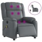 vidaXL Massagesessel Elektrisch Grau Kunstleder vidaXL Massagesessel Elektrisch Grau Kunstleder