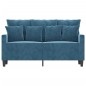 vidaXL 2-Sitzer-Sofa Blau 120 cm Samt vidaXL 2-Sitzer-Sofa Blau 120 cm Samt