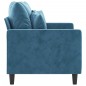 vidaXL 2-Sitzer-Sofa Blau 120 cm Samt vidaXL 2-Sitzer-Sofa Blau 120 cm Samt