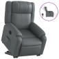 vidaXL Relaxsessel mit Aufstehhilfe Elektrisch Grau Kunstleder vidaXL Relaxsessel mit Aufstehhilfe Elektrisch Grau Kunstleder