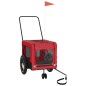 vidaXL Fahrradanhänger Hunde Rot und Schwarz Oxford-Gewebe & Eisen vidaXL Fahrradanhänger Hunde Rot und Schwarz Oxford-Gewebe & Eisen