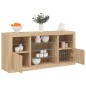 vidaXL Sideboard mit LED-Leuchten Sonoma-Eiche 142,5x37x67 cm vidaXL Sideboard mit LED-Leuchten Sonoma-Eiche 142,5x37x67 cm