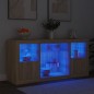 vidaXL Sideboard mit LED-Leuchten Sonoma-Eiche 142,5x37x67 cm vidaXL Sideboard mit LED-Leuchten Sonoma-Eiche 142,5x37x67 cm