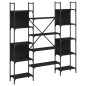vidaXL Bücherregal Schwarz 155,5x24x166,5 cm Holzwerkstoff vidaXL Bücherregal Schwarz 155,5x24x166,5 cm Holzwerkstoff