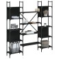 vidaXL Bücherregal Schwarz 155,5x24x166,5 cm Holzwerkstoff vidaXL Bücherregal Schwarz 155,5x24x166,5 cm Holzwerkstoff