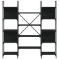 vidaXL Bücherregal Schwarz 155,5x24x166,5 cm Holzwerkstoff vidaXL Bücherregal Schwarz 155,5x24x166,5 cm Holzwerkstoff