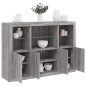 vidaXL Sideboards mit LED-Leuchten 3 Stk. Grau Sonoma Holzwerkstoff vidaXL Sideboards mit LED-Leuchten 3 Stk. Grau Sonoma Holzwerkstoff