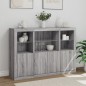 vidaXL Sideboards mit LED-Leuchten 3 Stk. Grau Sonoma Holzwerkstoff vidaXL Sideboards mit LED-Leuchten 3 Stk. Grau Sonoma Holzwerkstoff