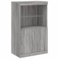 vidaXL Sideboards mit LED-Leuchten 3 Stk. Grau Sonoma Holzwerkstoff vidaXL Sideboards mit LED-Leuchten 3 Stk. Grau Sonoma Holzwerkstoff