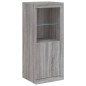 vidaXL Sideboards mit LED-Leuchten 3 Stk. Grau Sonoma Holzwerkstoff vidaXL Sideboards mit LED-Leuchten 3 Stk. Grau Sonoma Holzwerkstoff