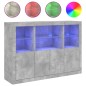 vidaXL Sideboards mit LED-Leuchten 3 Stk. Betongrau Holzwerkstoff vidaXL Sideboards mit LED-Leuchten 3 Stk. Betongrau Holzwerkstoff