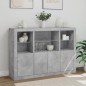vidaXL Sideboards mit LED-Leuchten 3 Stk. Betongrau Holzwerkstoff vidaXL Sideboards mit LED-Leuchten 3 Stk. Betongrau Holzwerkstoff