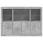 vidaXL Sideboards mit LED-Leuchten 3 Stk. Betongrau Holzwerkstoff vidaXL Sideboards mit LED-Leuchten 3 Stk. Betongrau Holzwerkstoff