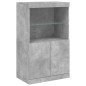 vidaXL Sideboards mit LED-Leuchten 3 Stk. Betongrau Holzwerkstoff vidaXL Sideboards mit LED-Leuchten 3 Stk. Betongrau Holzwerkstoff