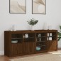 vidaXL Sideboard mit LED-Leuchten Braun Eichen-Optik 164x37x67 cm vidaXL Sideboard mit LED-Leuchten Braun Eichen-Optik 164x37x67 cm