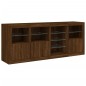 vidaXL Sideboard mit LED-Leuchten Braun Eichen-Optik 164x37x67 cm vidaXL Sideboard mit LED-Leuchten Braun Eichen-Optik 164x37x67 cm