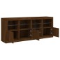 vidaXL Sideboard mit LED-Leuchten Braun Eichen-Optik 164x37x67 cm vidaXL Sideboard mit LED-Leuchten Braun Eichen-Optik 164x37x67 cm