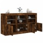 vidaXL Sideboard mit LED-Leuchten Räuchereiche 123x37x67 cm vidaXL Sideboard mit LED-Leuchten Räuchereiche 123x37x67 cm