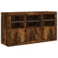 vidaXL Sideboard mit LED-Leuchten Räuchereiche 123x37x67 cm vidaXL Sideboard mit LED-Leuchten Räuchereiche 123x37x67 cm