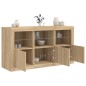 vidaXL Sideboard mit LED-Leuchten Sonoma-Eiche 123x37x67 cm vidaXL Sideboard mit LED-Leuchten Sonoma-Eiche 123x37x67 cm