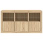 vidaXL Sideboard mit LED-Leuchten Sonoma-Eiche 123x37x67 cm vidaXL Sideboard mit LED-Leuchten Sonoma-Eiche 123x37x67 cm