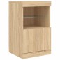 vidaXL Sideboard mit LED-Leuchten Sonoma-Eiche 123x37x67 cm vidaXL Sideboard mit LED-Leuchten Sonoma-Eiche 123x37x67 cm