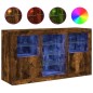 vidaXL Sideboard mit LED-Leuchten Räuchereiche 123x37x67 cm vidaXL Sideboard mit LED-Leuchten Räuchereiche 123x37x67 cm