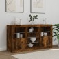 vidaXL Sideboard mit LED-Leuchten Räuchereiche 123x37x67 cm vidaXL Sideboard mit LED-Leuchten Räuchereiche 123x37x67 cm