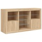 vidaXL Sideboard mit LED-Leuchten Sonoma-Eiche 123x37x67 cm vidaXL Sideboard mit LED-Leuchten Sonoma-Eiche 123x37x67 cm