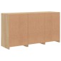 vidaXL Sideboard mit LED-Leuchten Sonoma-Eiche 123x37x67 cm vidaXL Sideboard mit LED-Leuchten Sonoma-Eiche 123x37x67 cm