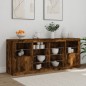 vidaXL Sideboard mit LED-Leuchten Räuchereiche 163x37x67 cm vidaXL Sideboard mit LED-Leuchten Räuchereiche 163x37x67 cm