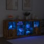 vidaXL Sideboard mit LED-Leuchten Räuchereiche 163x37x67 cm vidaXL Sideboard mit LED-Leuchten Räuchereiche 163x37x67 cm