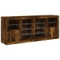vidaXL Sideboard mit LED-Leuchten Räuchereiche 163x37x67 cm vidaXL Sideboard mit LED-Leuchten Räuchereiche 163x37x67 cm