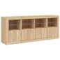 vidaXL Sideboard mit LED-Leuchten Sonoma-Eiche 163x37x67 cm vidaXL Sideboard mit LED-Leuchten Sonoma-Eiche 163x37x67 cm