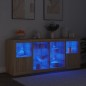 vidaXL Sideboard mit LED-Leuchten Sonoma-Eiche 163x37x67 cm vidaXL Sideboard mit LED-Leuchten Sonoma-Eiche 163x37x67 cm