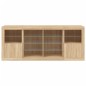 vidaXL Sideboard mit LED-Leuchten Sonoma-Eiche 163x37x67 cm vidaXL Sideboard mit LED-Leuchten Sonoma-Eiche 163x37x67 cm