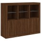 vidaXL Sideboards mit LED-Leuchten 3 Stk. Braun Eichen-Optik vidaXL Sideboards mit LED-Leuchten 3 Stk. Braun Eichen-Optik