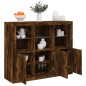 vidaXL Sideboards mit LED-Leuchten 3 Stk. Räuchereiche Holzwerkstoff vidaXL Sideboards mit LED-Leuchten 3 Stk. Räuchereiche Holzwerkstoff