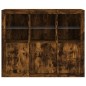 vidaXL Sideboards mit LED-Leuchten 3 Stk. Räuchereiche Holzwerkstoff vidaXL Sideboards mit LED-Leuchten 3 Stk. Räuchereiche Holzwerkstoff